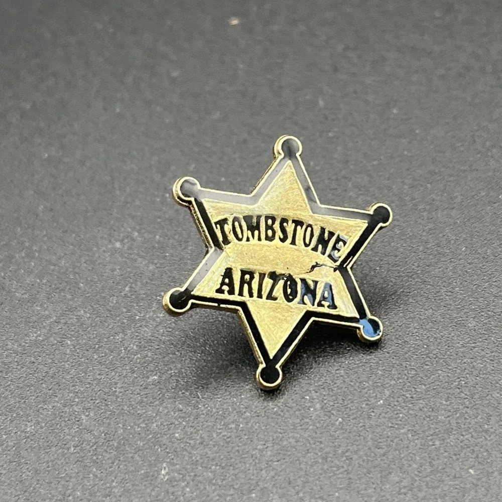 Tombstone‎ Arizona Sheriff's Vintage Badge Lapel Hat Pin